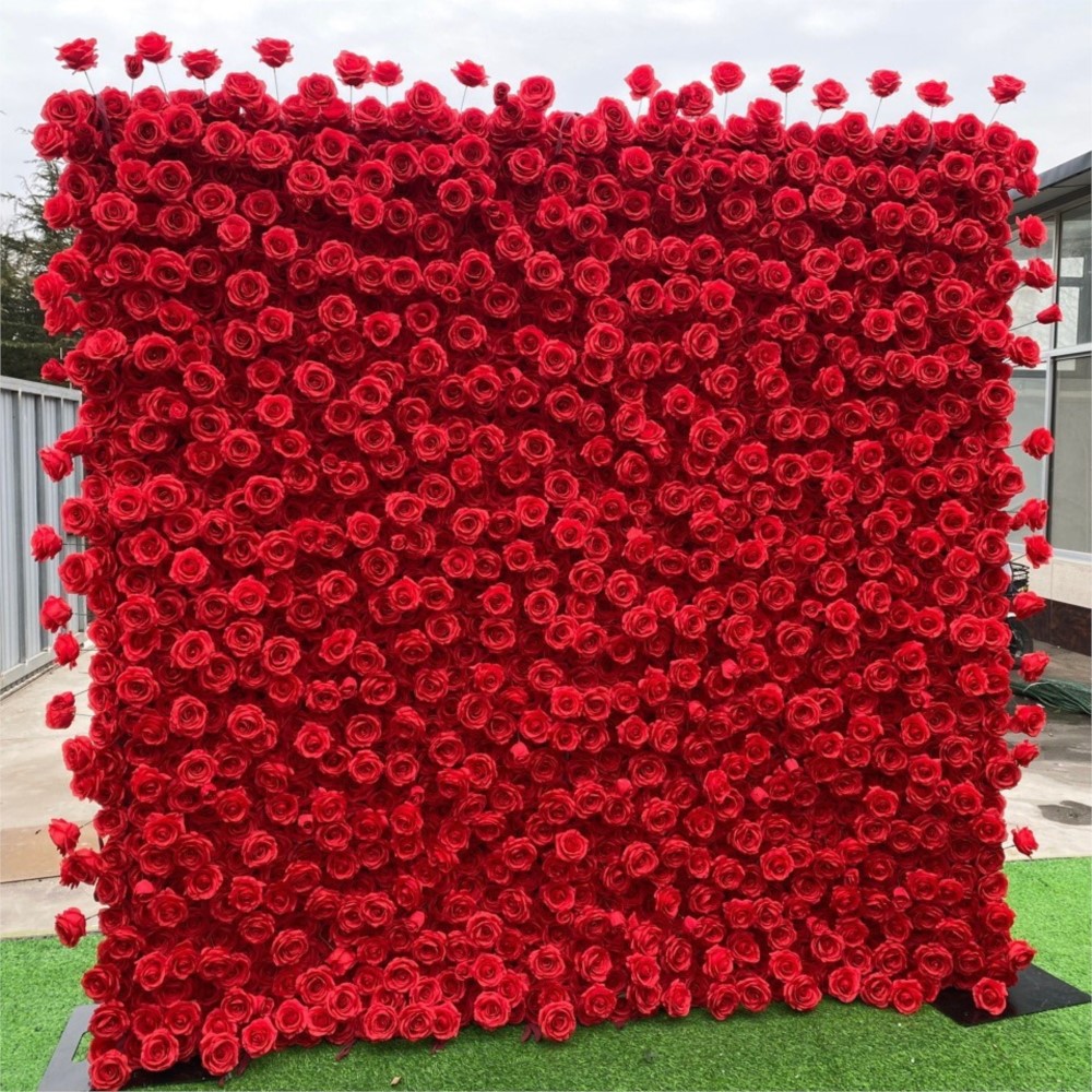 Uflower Red Rose 5D Cloth Flow - огляд і ціна Wedding Backdrop Curtain