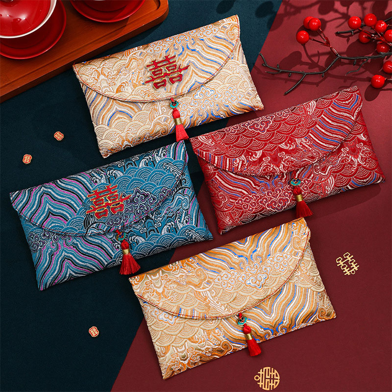 2 Pcs Brocade Embroidery Fabri - огляд і ціна Wedding Envelopes