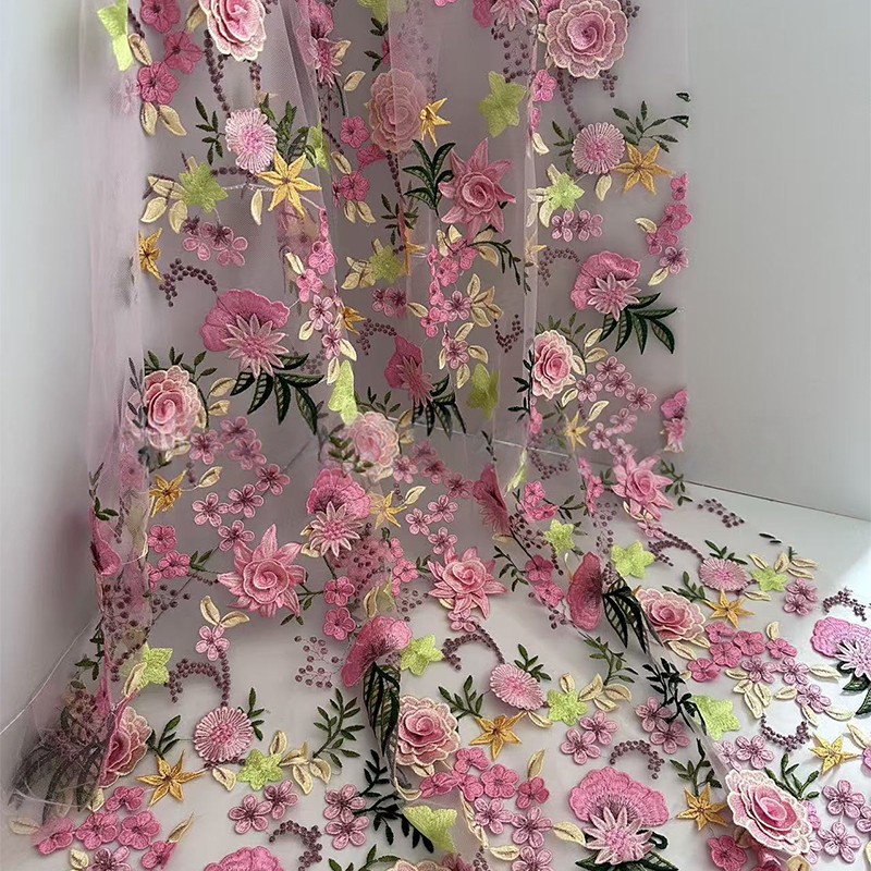 90x130cm 3D Floral Embroidered - огляд і ціна Wedding Supply Wholesale