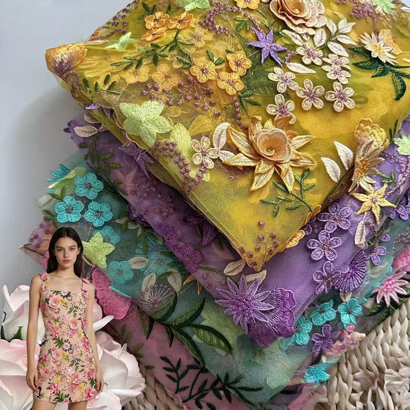 90x130cm 3D Floral Embroidered - огляд і ціна Wedding Supply Wholesale