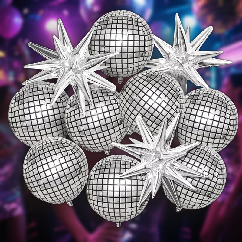 8pcs Silver Disco Explosion St - огляд і ціна Supply Wedding Venue