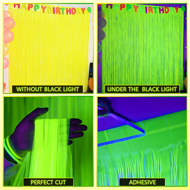Glow Party Neon Foil Fringe Cu - огляд і ціна Wedding Backdrop Curtain