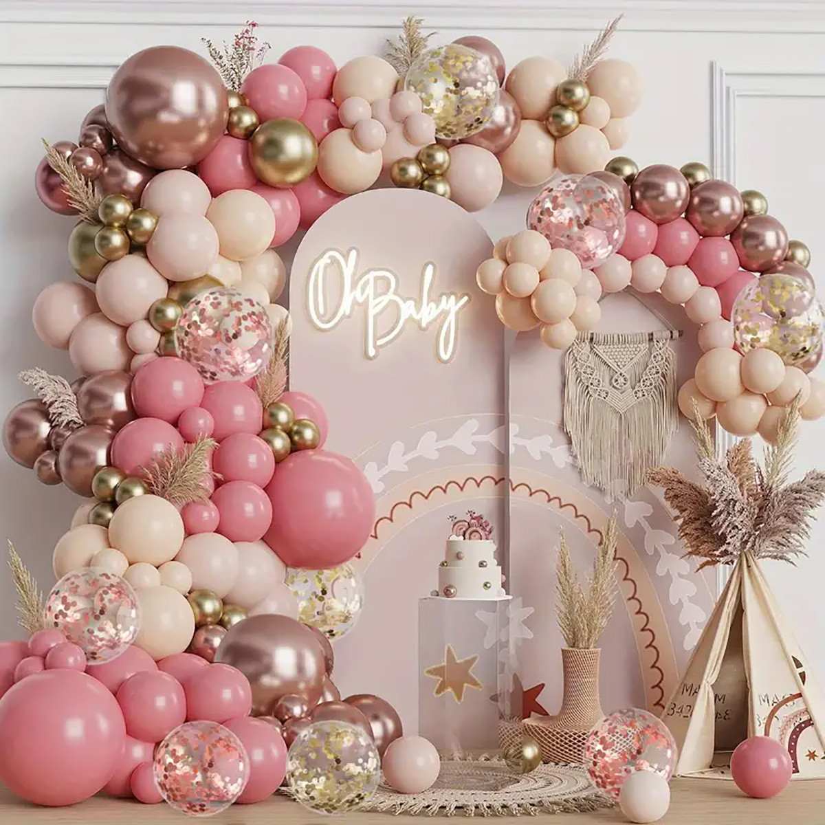 137pcs Vintage Pink Rose White - огляд і ціна Wedding Day Supply Kit