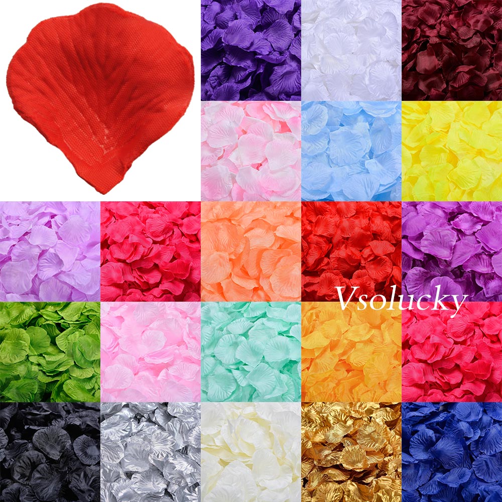 100pcs Silk Rose Petals Table  - огляд і ціна Supply Wedding Venue