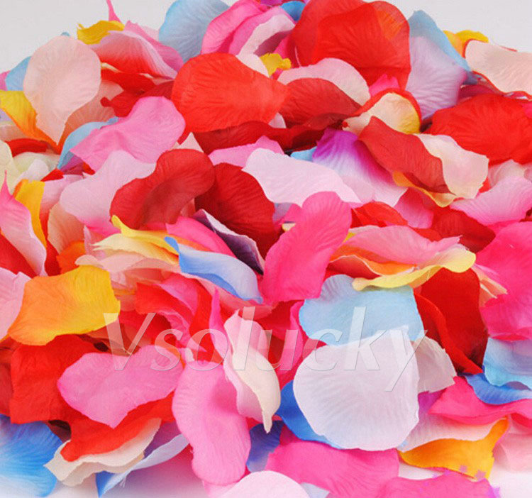 100pcs Silk Rose Petals Table  - огляд і ціна Supply Wedding Venue
