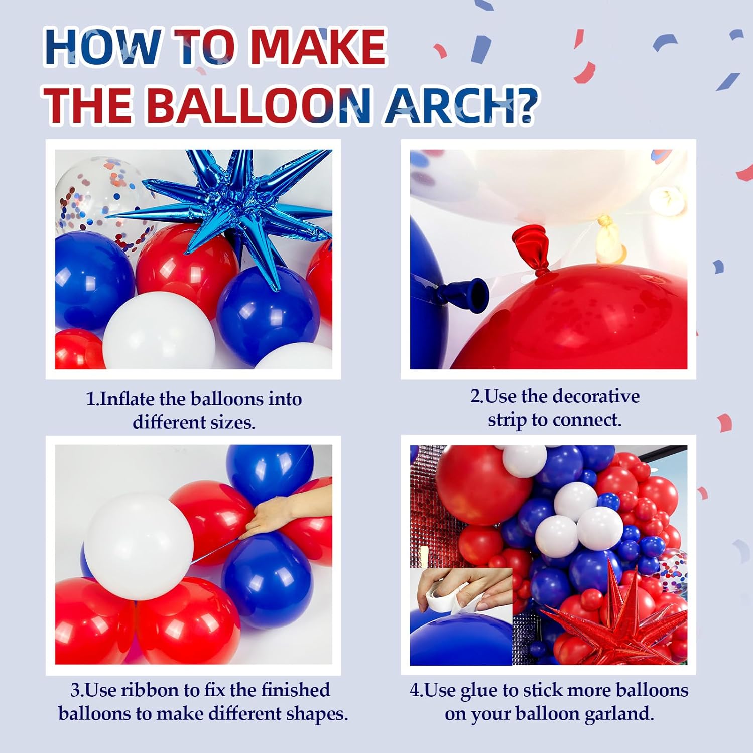 129pcs Red White and Blue Ball - огляд і ціна Wedding Day Supply Kit