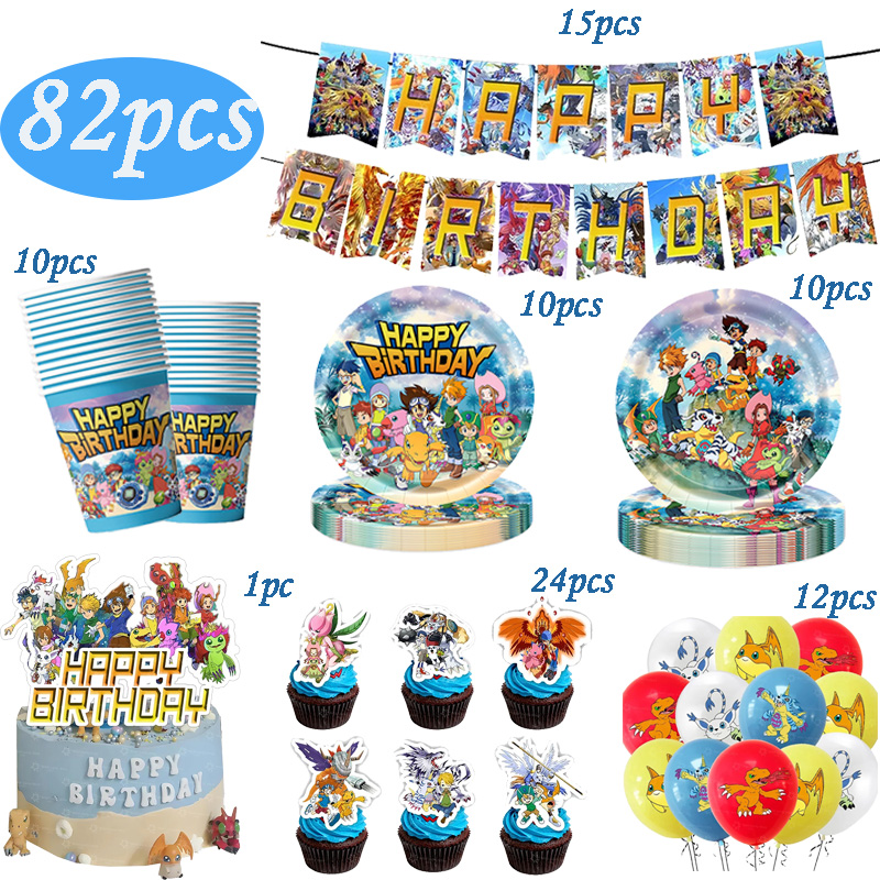 Digimon Themed Birthday Party  - огляд і ціна Wedding Day Supply Kit